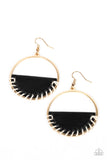 Lavishly Laid Back - Black Earring