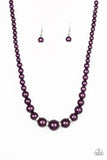 Party Pearls- Purple Necklace