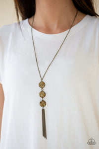 Tripple Shimmer- Brass Necklace