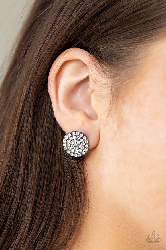 Greatest Of All Time- Black Post Earring