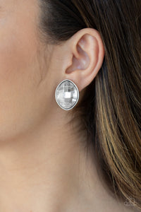 Movie Star Sparkle- White Post Earring