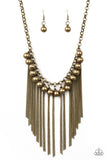 Powerhouse Prowl- Brass Necklace