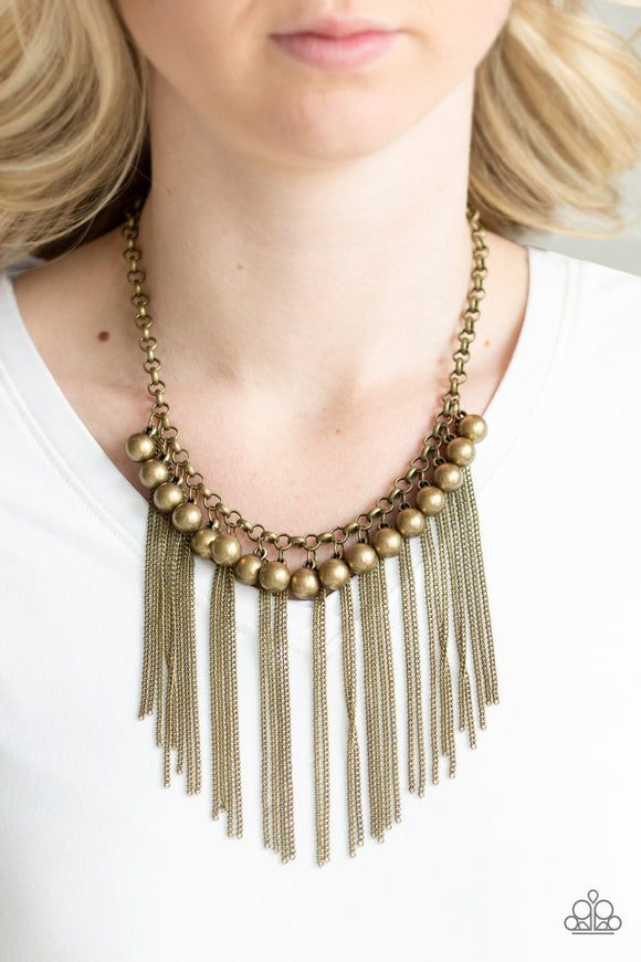 Powerhouse Prowl- Brass Necklace