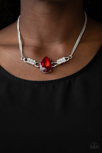 Way To Make An Entrance- Red Necklace