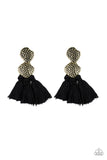 Tenacious Tassel- Black Post Earring