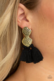 Tenacious Tassel- Black Post Earring