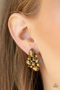 Galaxy Glimmer- Brass Post Earring