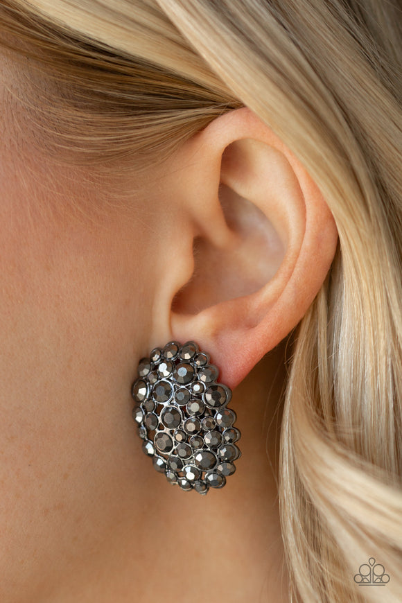 Daring Dazzle- Black Post Earring