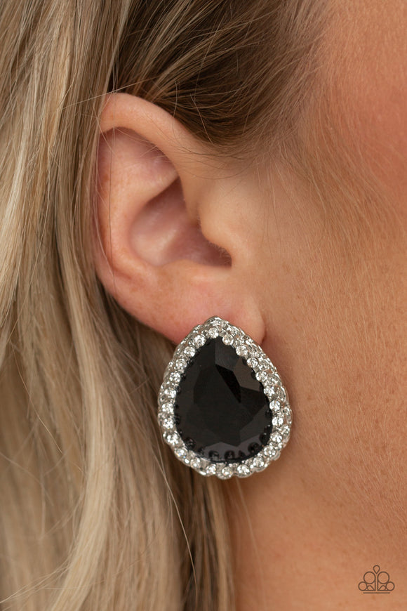 Dare To Shine- Black Post Earring