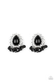 Castle Cameo- Black Post Earring