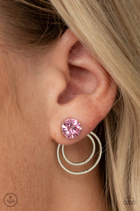 Word Gets Around- Pink Post Earring