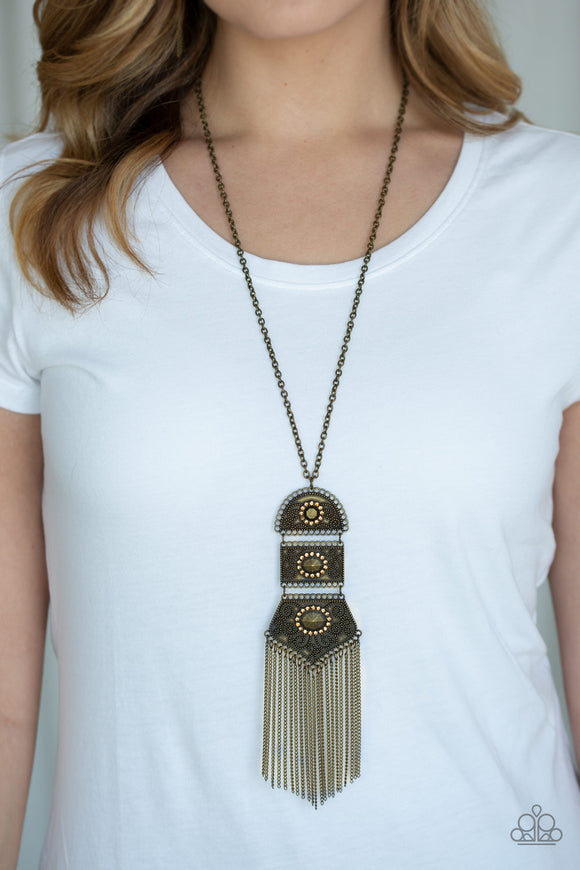 Tassel Tycoon- Brass Necklace