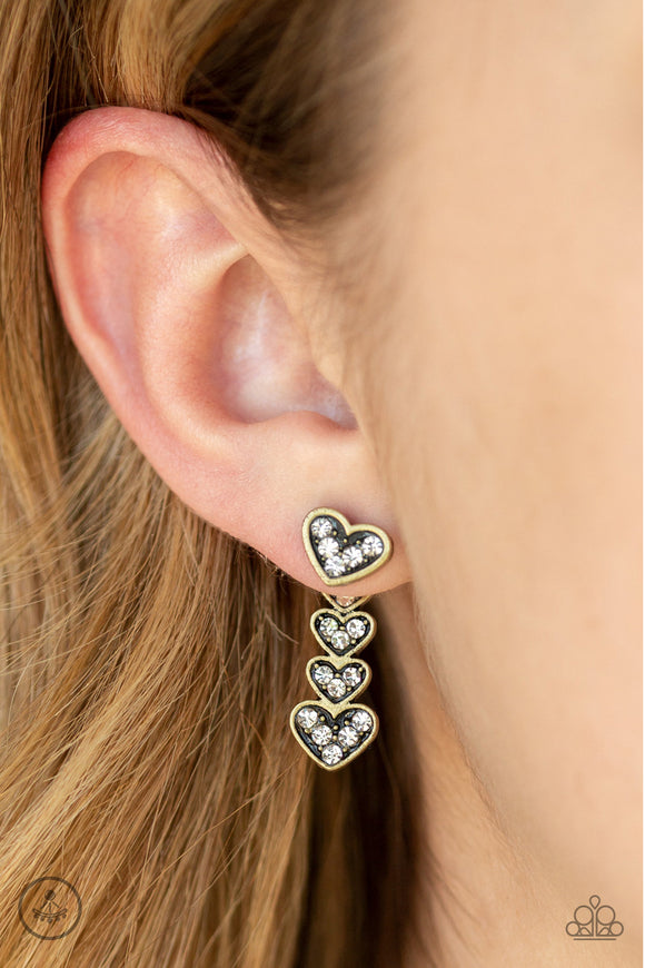 Heartthrob Twinkle- Brass Earring