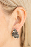 Supreme Sheen-Black Post Earrings