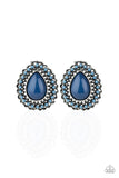 Beaded Blast- Blue Post Earring