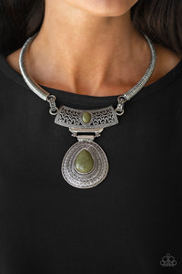 Prowling Prowess- Green Necklace