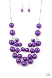 Miss Pop-YOU-larity- Purple Necklace