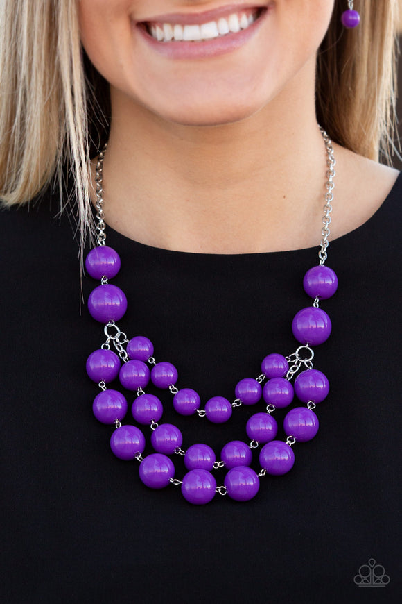 Miss Pop-YOU-larity- Purple Necklace