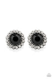 Floral Glow- Black Post Earring