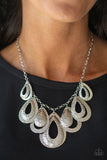 Teardrop Tempest- Silver Necklace