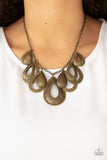 Teardrop Tempest- Brass Necklace