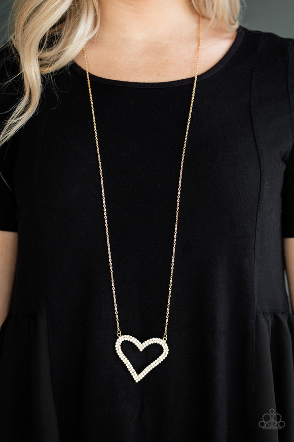 Pull Some HEART-strings- Gold Necklace