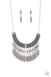 Fierce in Feathers- Silver Necklace