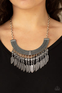 Fierce in Feathers- Silver Necklace