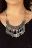 Fierce in Feathers- Silver Necklace