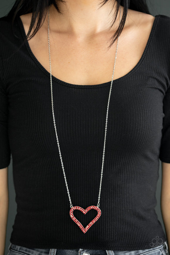 Pull Some HEART-strings- Red Necklace