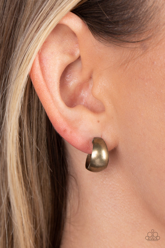 Burnished Beauty - Brass Earring