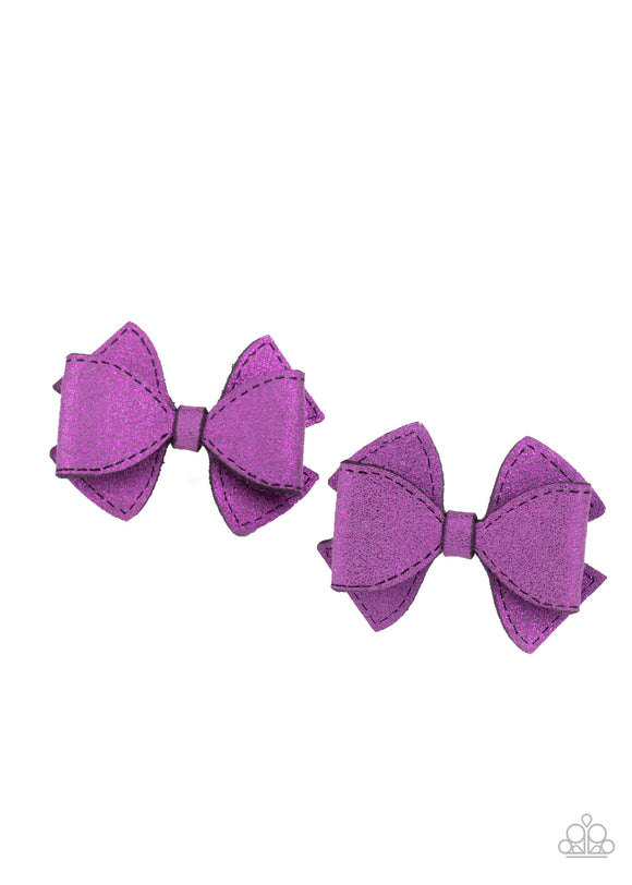 Dont BOW It- Purple Hair Clip