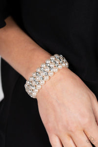 Eiffel Tower Elegance - White Bracelet