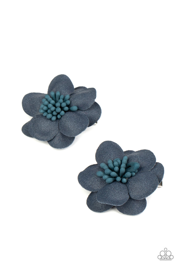 Look At Her GROW!- Blue Hair Clips