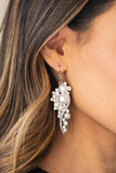 High-End Elegance - White Earring