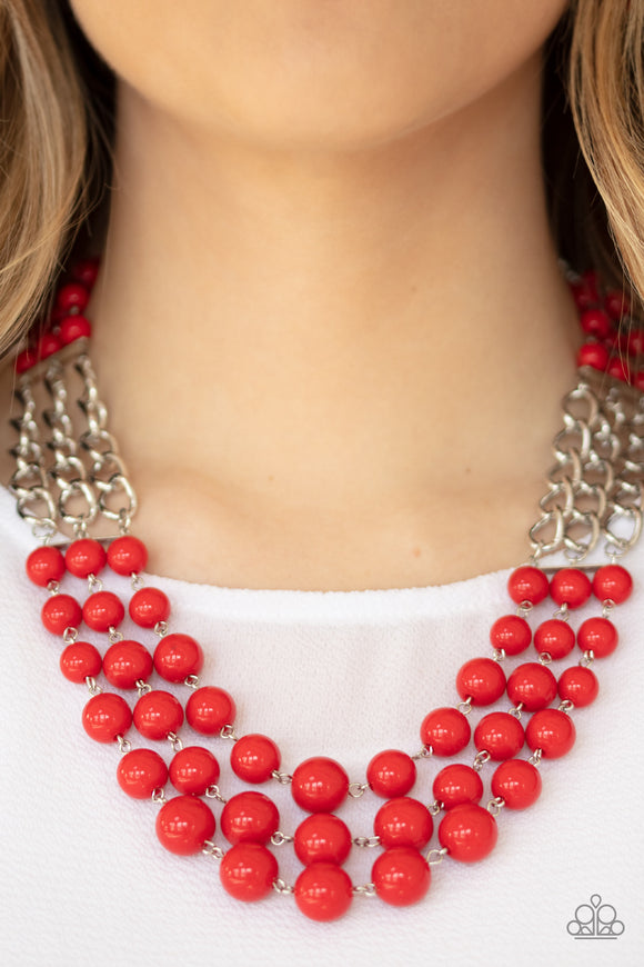 A La Vogue- Red Necklace