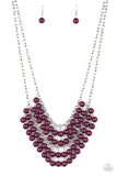 Bubbly Boardwalk- Purple Necklace