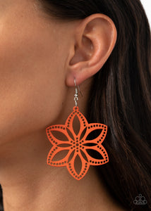 Bahama Blossoms- Orange Earring