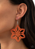 Bahama Blossoms- Orange Earring