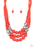 Flamingo Flamboyance- Red Necklace