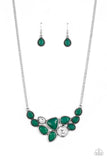 Breathtaking Brilliance- Green Necklace