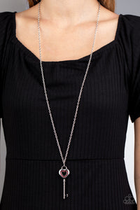 Unlock Your Heart- Red Necklace