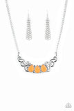 Flower Garden Fashionista - Orange Necklace