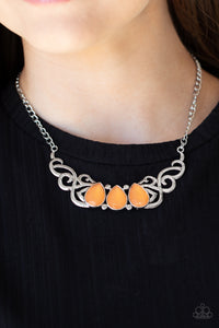 Flower Garden Fashionista - Orange Necklace