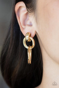 Dynamically Linked - Gold Earring