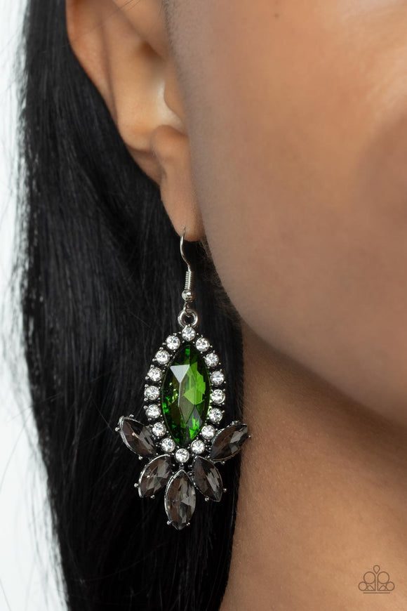 Serving Up Sparkle - Green Earring