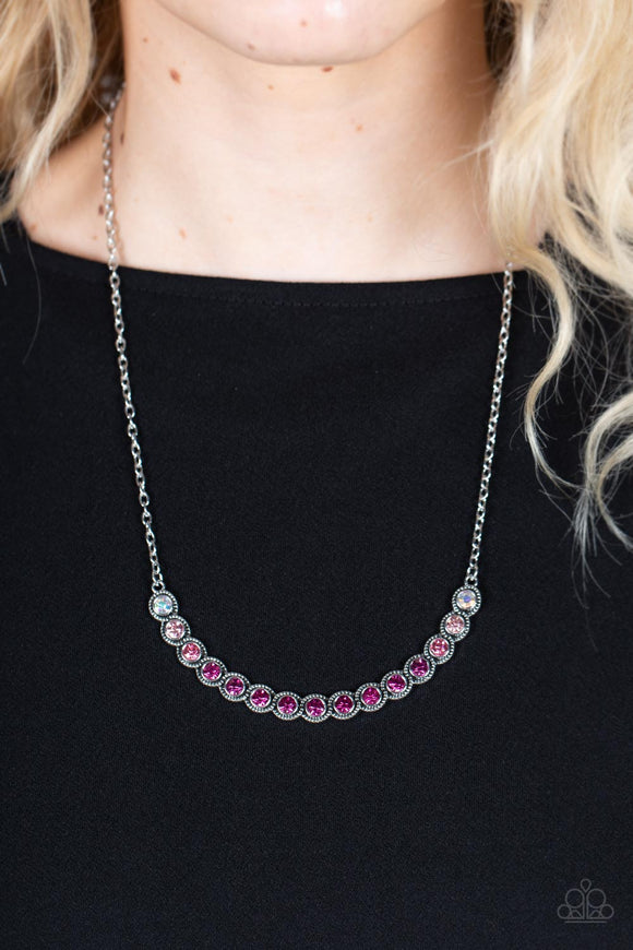 Throwing SHADES - Pink Necklace