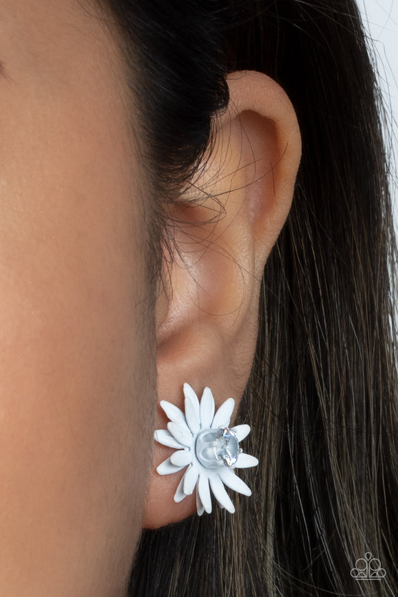 Sunshiny DAIS-y - White Earring