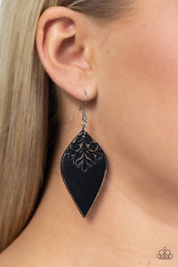 Naturally Nostalgic - Black Earring