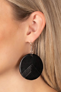 On the Edge of Edgy - Black Eearring